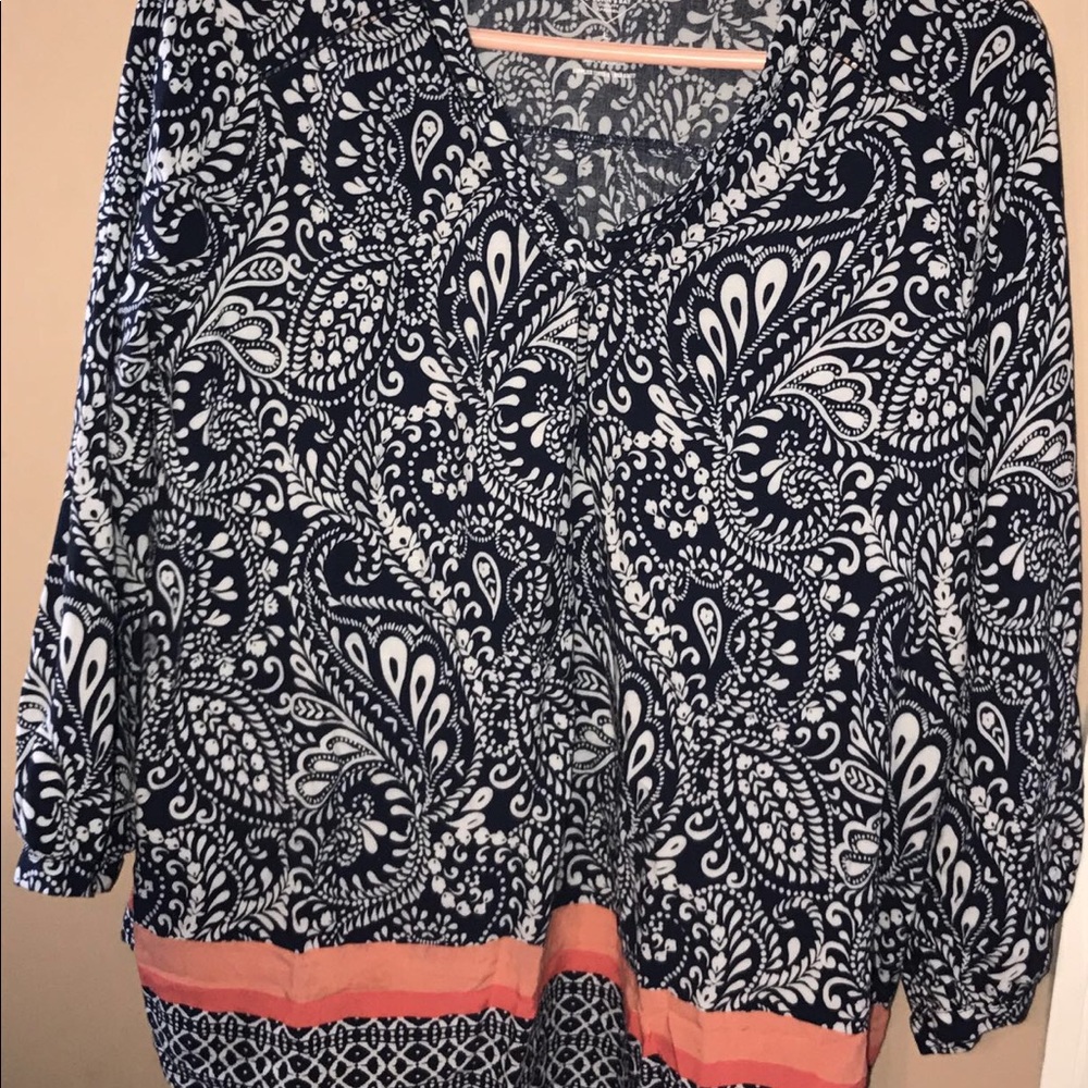 Paisley print top